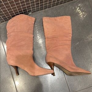 Seychelles Women’s Suede Mid-Calf Boots — Blush Pink | Size 8.5 | Never Worn